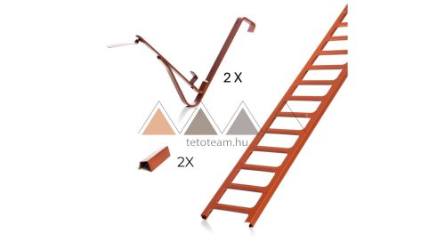 TT Fém Hófogórács Garnitúra 200mm x 1409 mm Téglavörös      