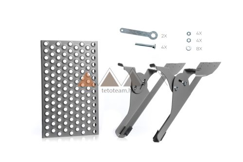 TT Tetőlépcső Cserépfedéshez Uni. 25 cm x 40 cm Szürke Ral 7004 