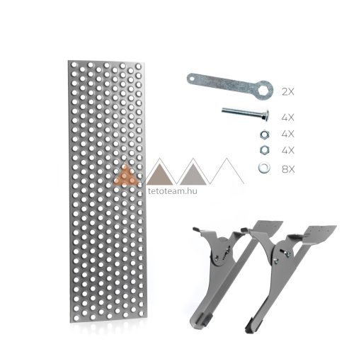 TT Tetőlépcső Cserépfedéshez Uni. 25 cm x 80 cm Szürke Ral 7004    