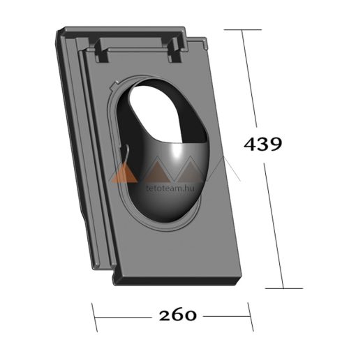TT Alapcs. Domino KE0357 Fekete KLOBER DN 100