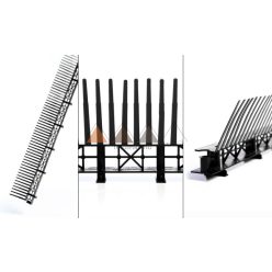 TT Eresz Szellőzőléc + fésűvel Fekete 1000 mm