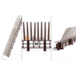 TT Eresz Szellőzőléc + fésűvel Barna 1000 mm