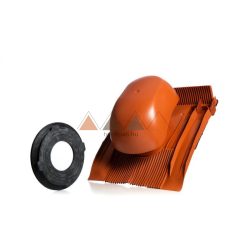 TT Alapcs.+ szell.cső univ. DN150 Téglavörös Új KLOBER