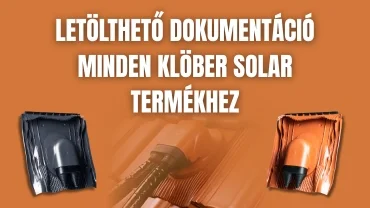 Klöber Solar átvezetések - Műszaki adatlapok és beépítési útmutatók 